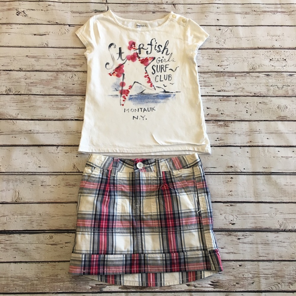 Gapkids Red White and Blue Skirt Set